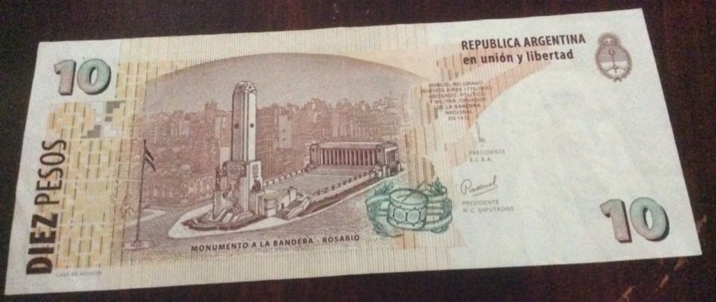 Argentina 10 Pesos  coin collectible - Main Image 2