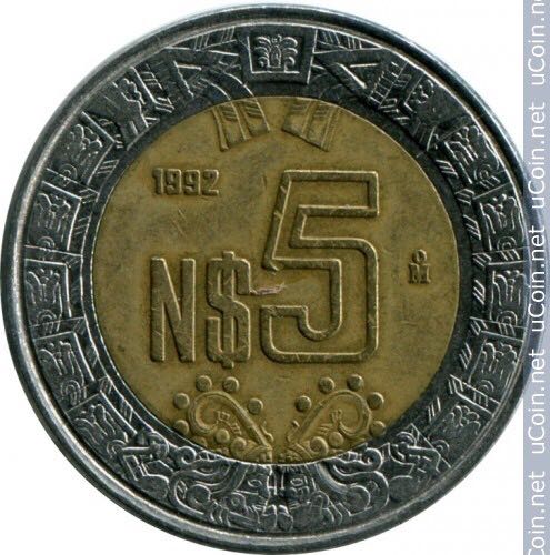 Mexico 5 Nuevos Pesos  coin collectible - Main Image 2