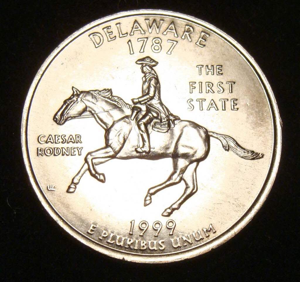 1999 D Delaware State Quarter B1  coin collectible - Main Image 2