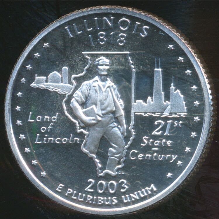 2003 D Ilinois Quarter  coin collectible - Main Image 2