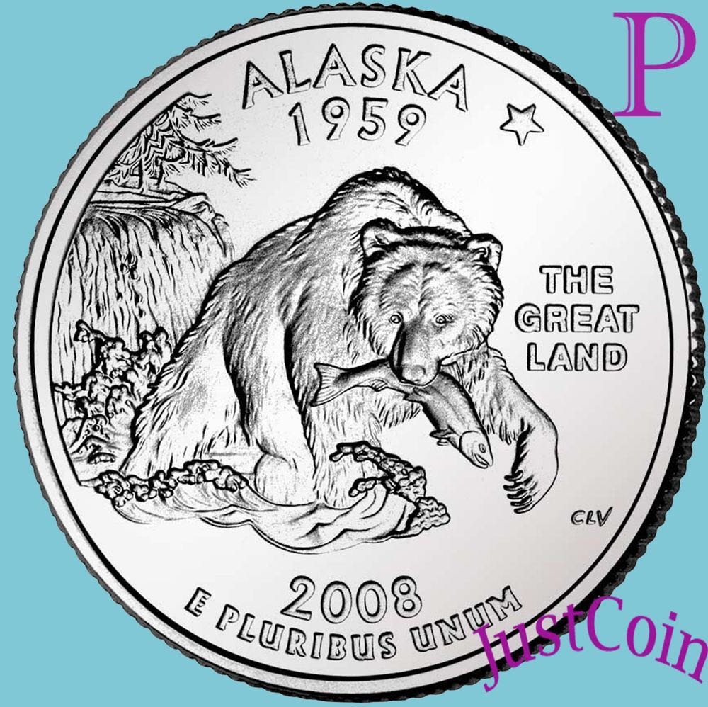 2008 P Alaska Quarter  coin collectible - Main Image 2