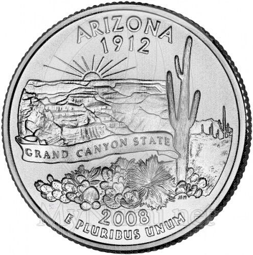 2008 P Arizona Quarter  coin collectible - Main Image 2