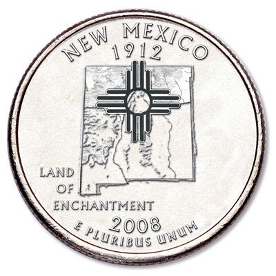 2008 P New Mexico Quarter  coin collectible - Main Image 2