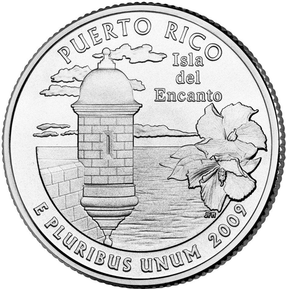 2009 D Puerto Rico Quarter  coin collectible - Main Image 2