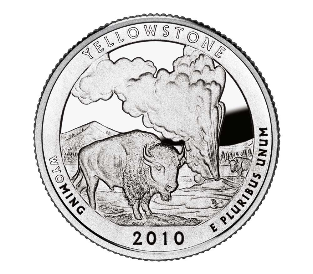 2010 Yellowstone Quarter (Need P)  coin collectible - Main Image 2