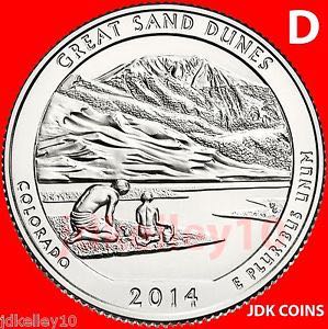 Quarter 2014 D Great Sand Dunes Washington  coin collectible - Main Image 2