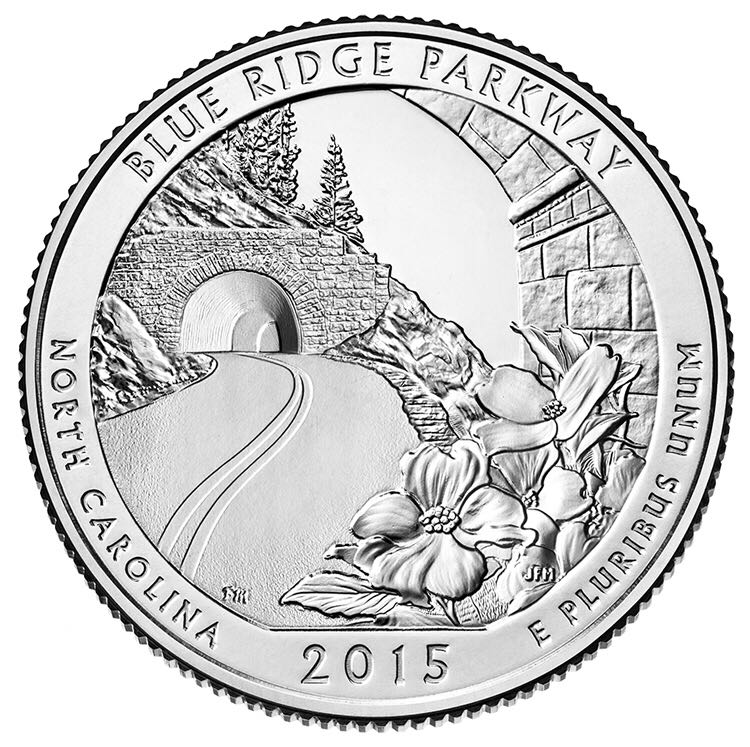 2015 S Blue Ridge Parkway Quarter  coin collectible - Main Image 2