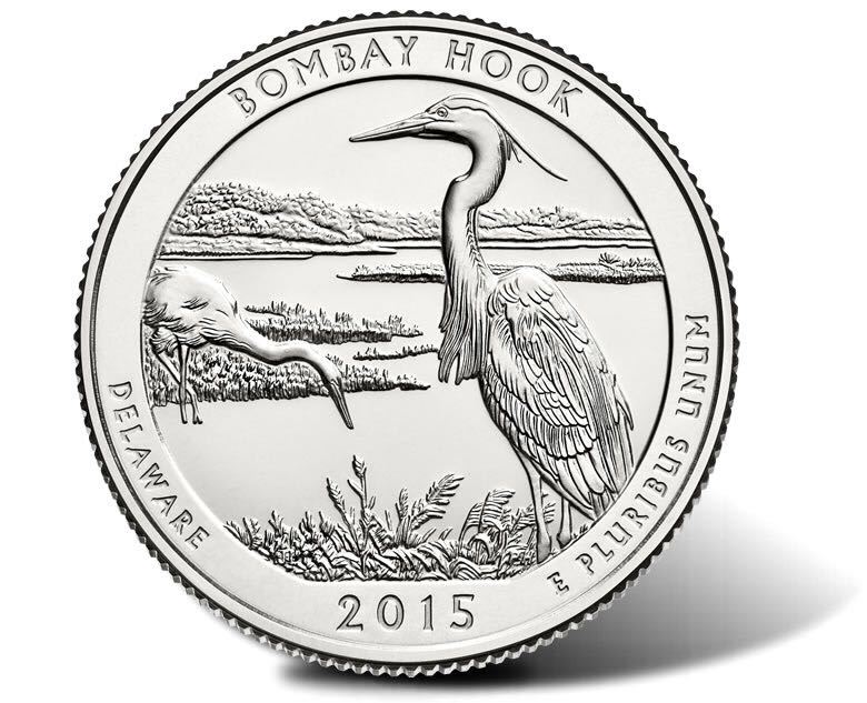 2015 S Bombay Hook Quarter  coin collectible - Main Image 2