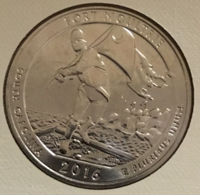 2016 S Fort Moultrie Quarter  coin collectible - Main Image 2