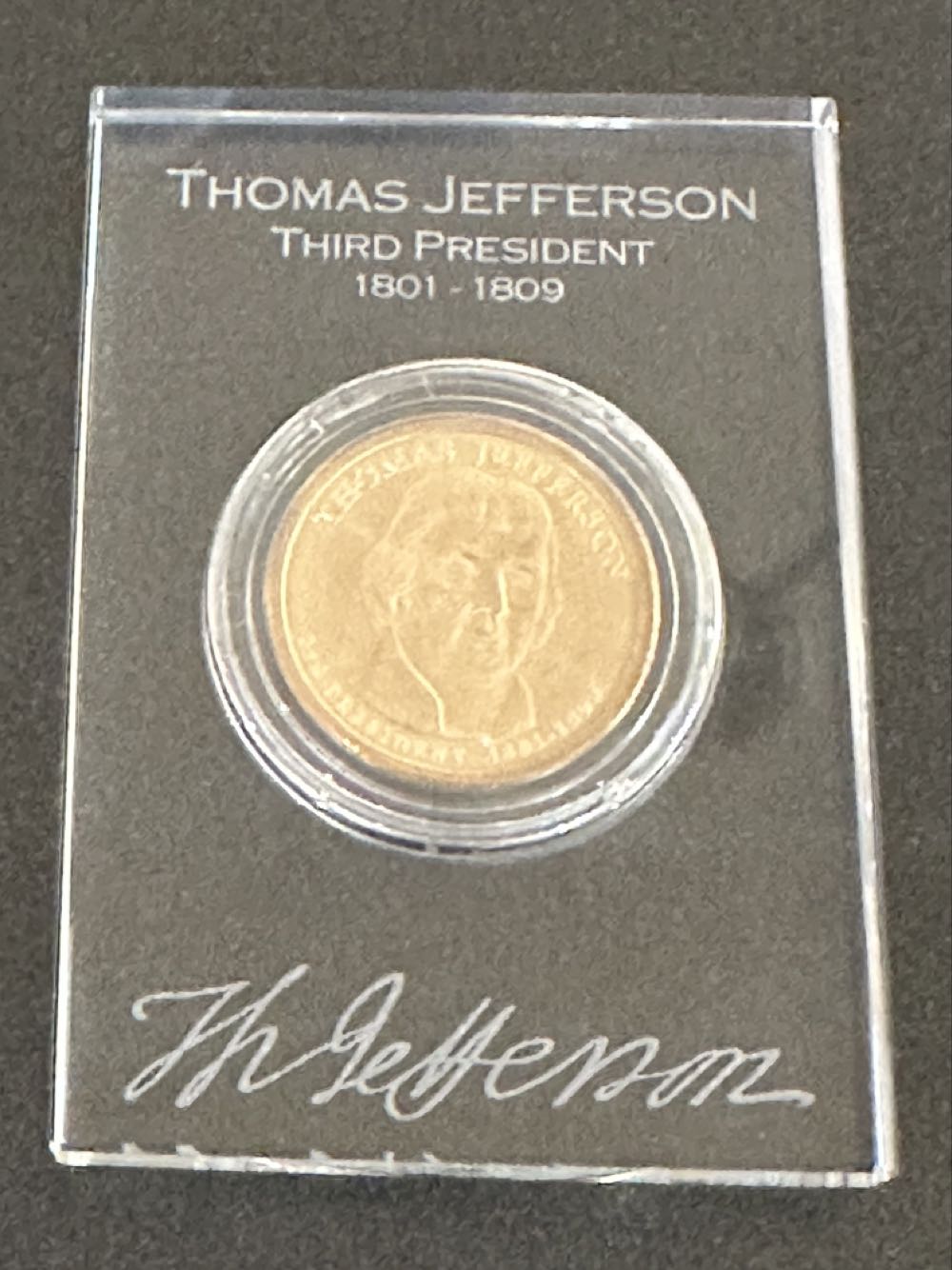2007 D Thomas Jefferson Golden Dollar  coin collectible - Main Image 3