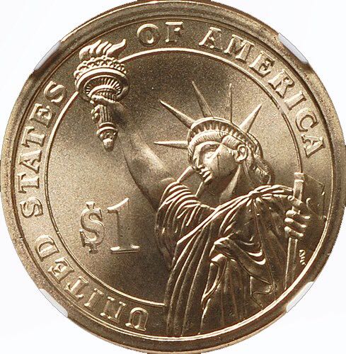 2008 D James Monroe Golden Dollar  coin collectible - Main Image 2