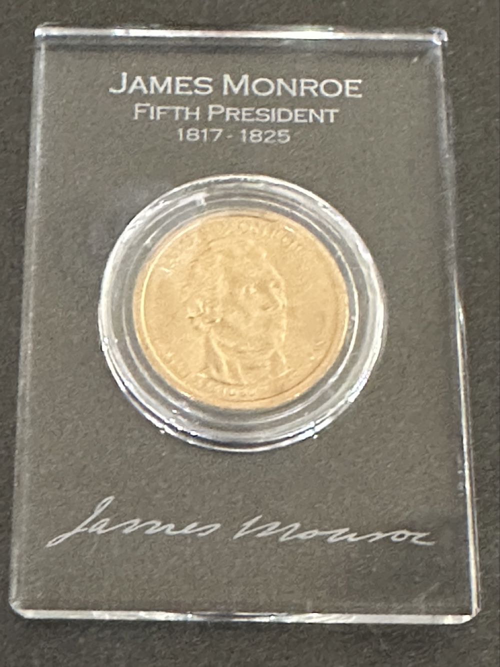 2008 D James Monroe Golden Dollar  coin collectible - Main Image 3