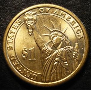 2008 P James Monroe Golden Dollar  coin collectible - Main Image 2