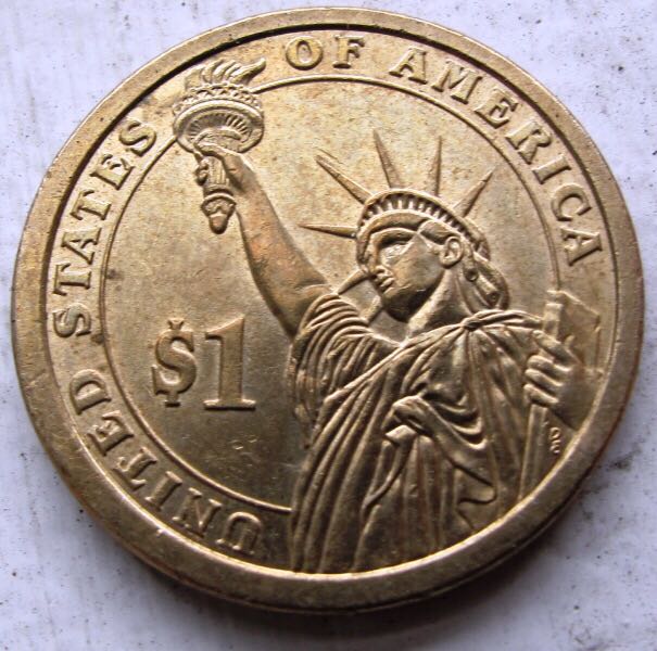 2010 P Franklin Pierce Golden Dollar  coin collectible - Main Image 2