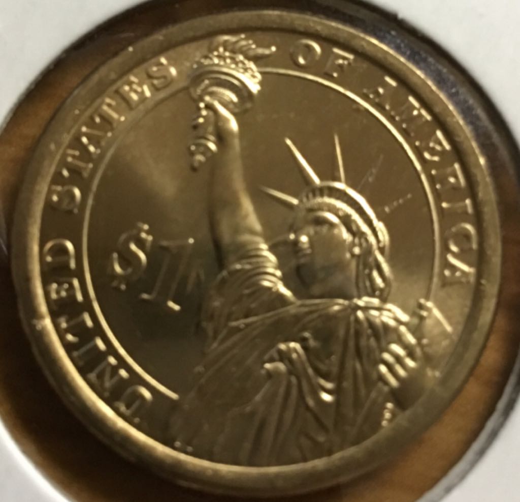 2012 P Grover Cleveland Golden Dollar Variety 2  coin collectible - Main Image 2