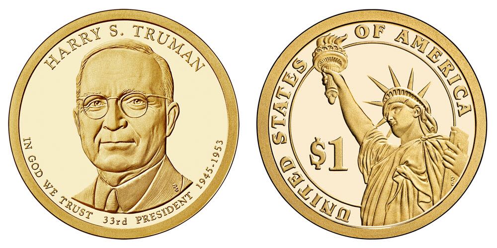 2015 D Harry S Truman Golden Dollar  coin collectible - Main Image 2