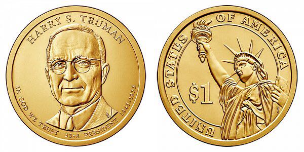 2015 P Harry S Truman Golden Dollar  coin collectible - Main Image 2