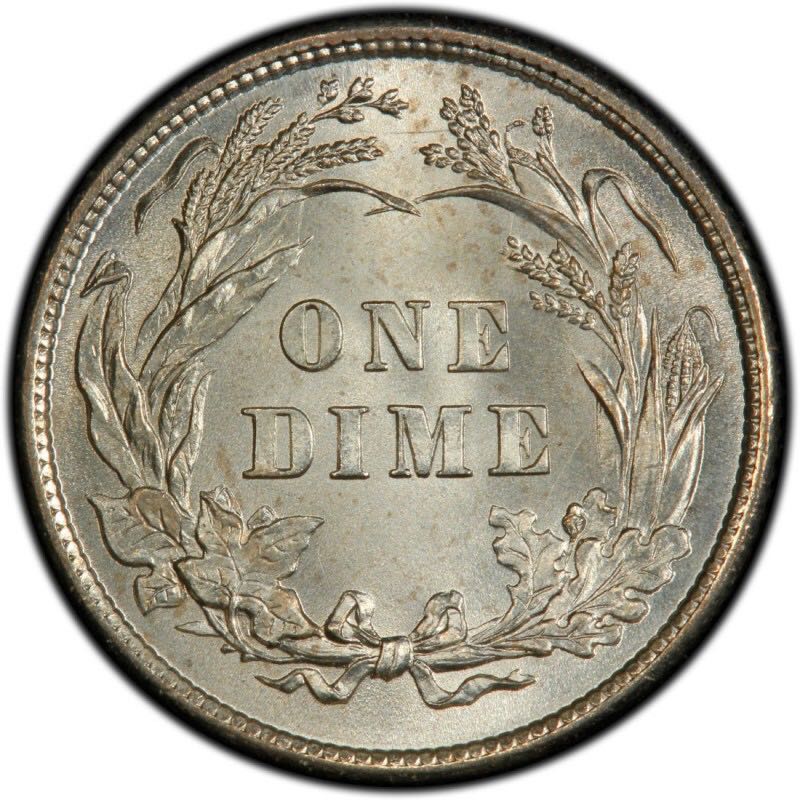 1898 Barber Dime  coin collectible - Main Image 2