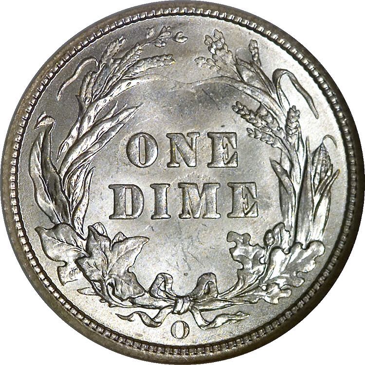 1908-O Barber Dime  coin collectible - Main Image 2