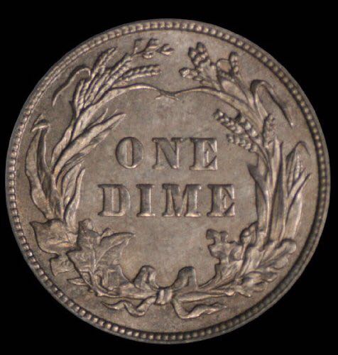 1909 Barber Dime  coin collectible - Main Image 2