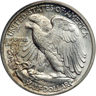 1935-S Liberty Walking Half Dollar  coin collectible - Main Image 2