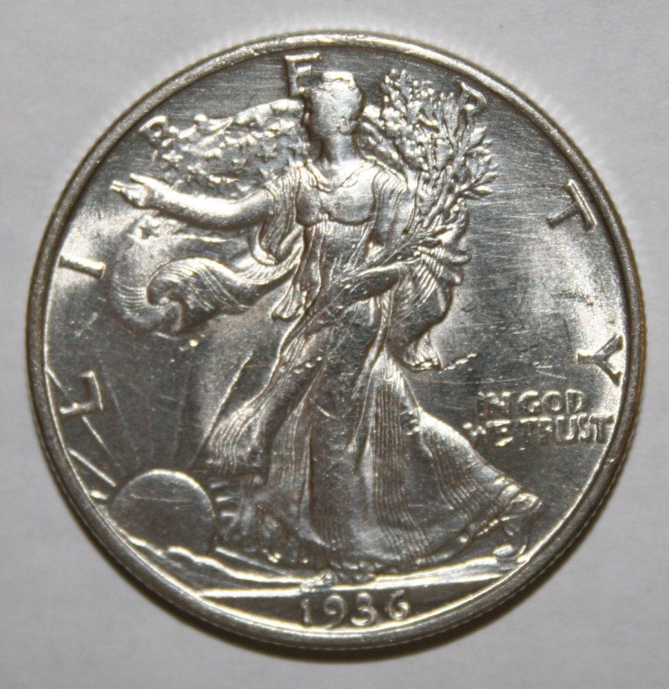 1936-D Liberty Walking Half Dollar coin collectible - Main Image 1