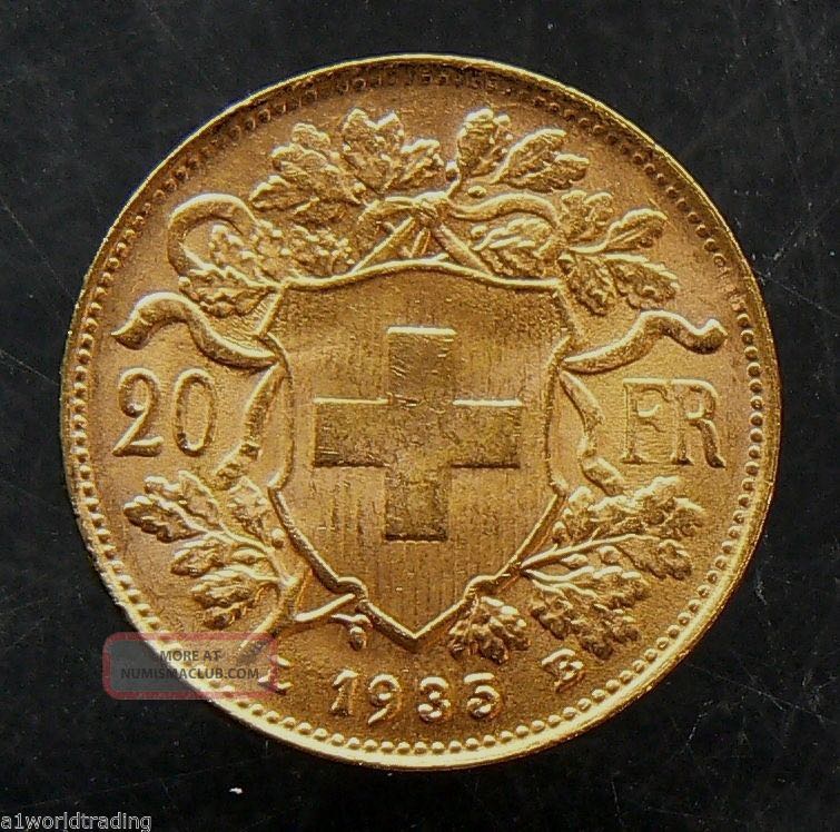 1935 Helvetia  coin collectible - Main Image 2