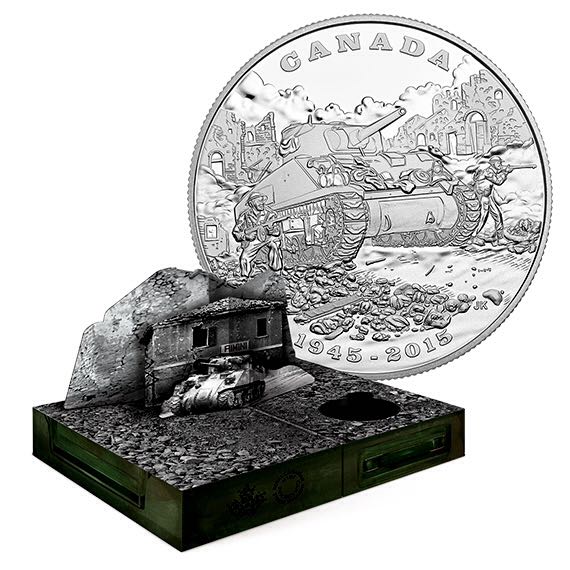 2015 Canadian $20 70th Anniversary Of The End Of The Italian Campaign  coin collectible - Main Image 2