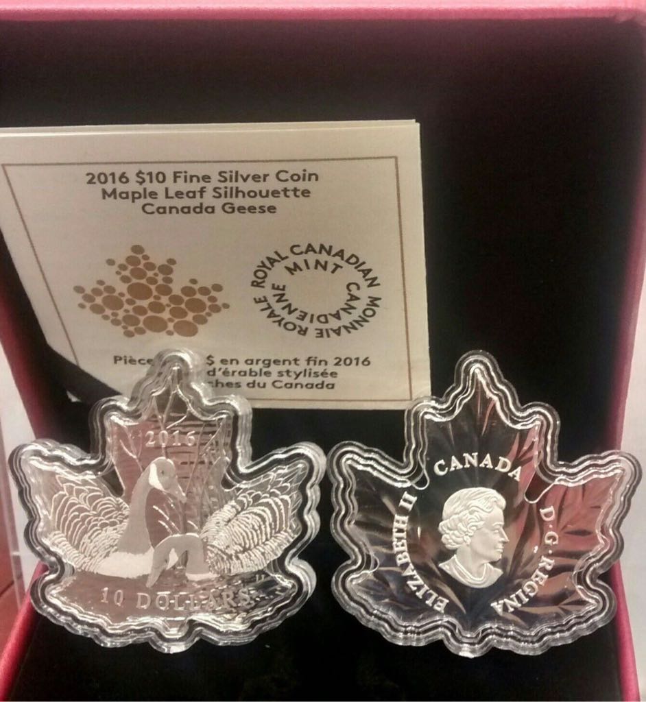 2016 Canadian $10 Maple Leaf Silhoutte: Canada Geese  coin collectible - Main Image 2
