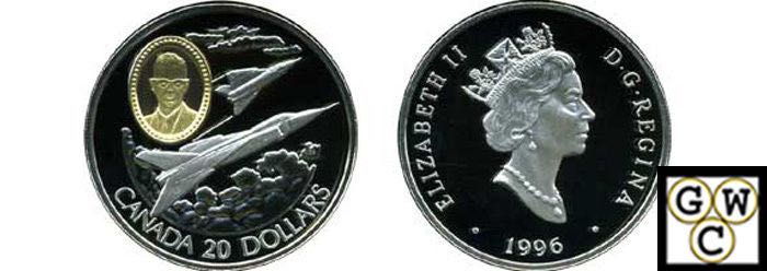 Canadian $20 Avro Canada CF-105 Arrow  coin collectible - Main Image 2
