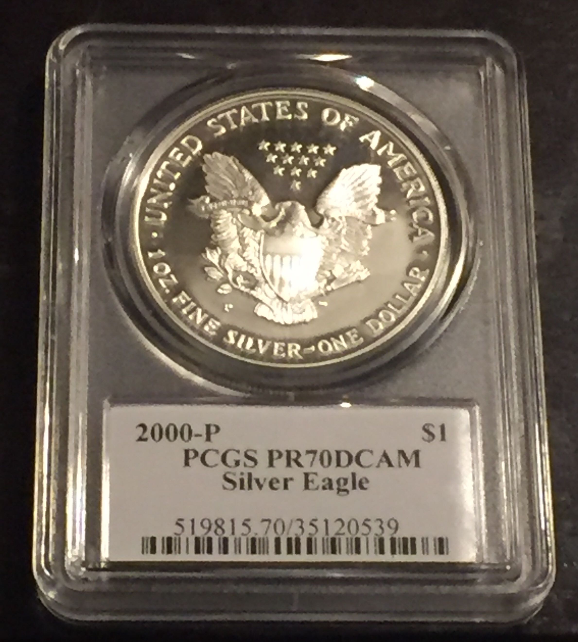 2000 P Silver Eagle  coin collectible - Main Image 2