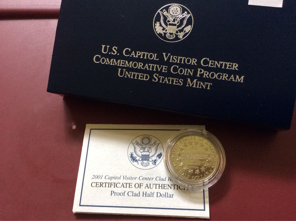 2001 Us Capital Visitor Center Clad 1/2 Dollar  coin collectible - Main Image 2