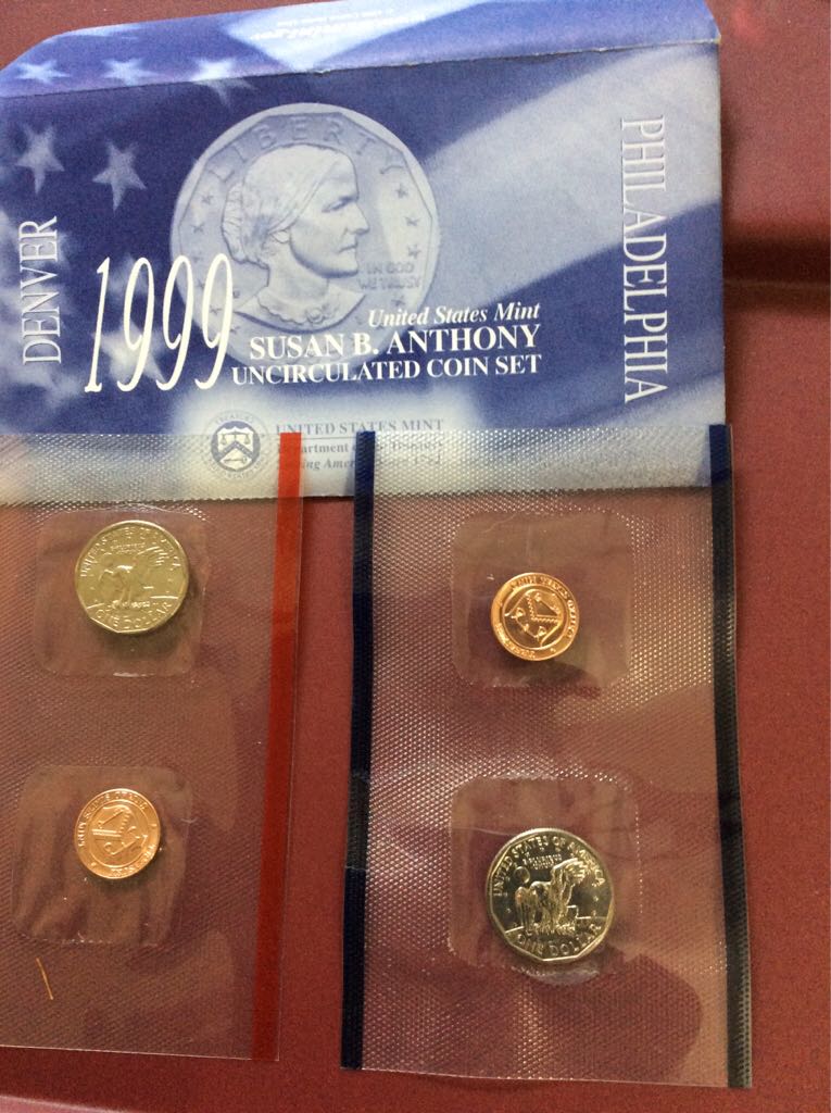 US Mint Uncirculated - 1999 D&P Susan B Anthony Dollars Set  coin collectible - Main Image 2