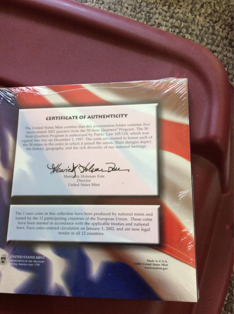 2002 50 State Quarters & Euro Coin Collection  coin collectible - Main Image 2