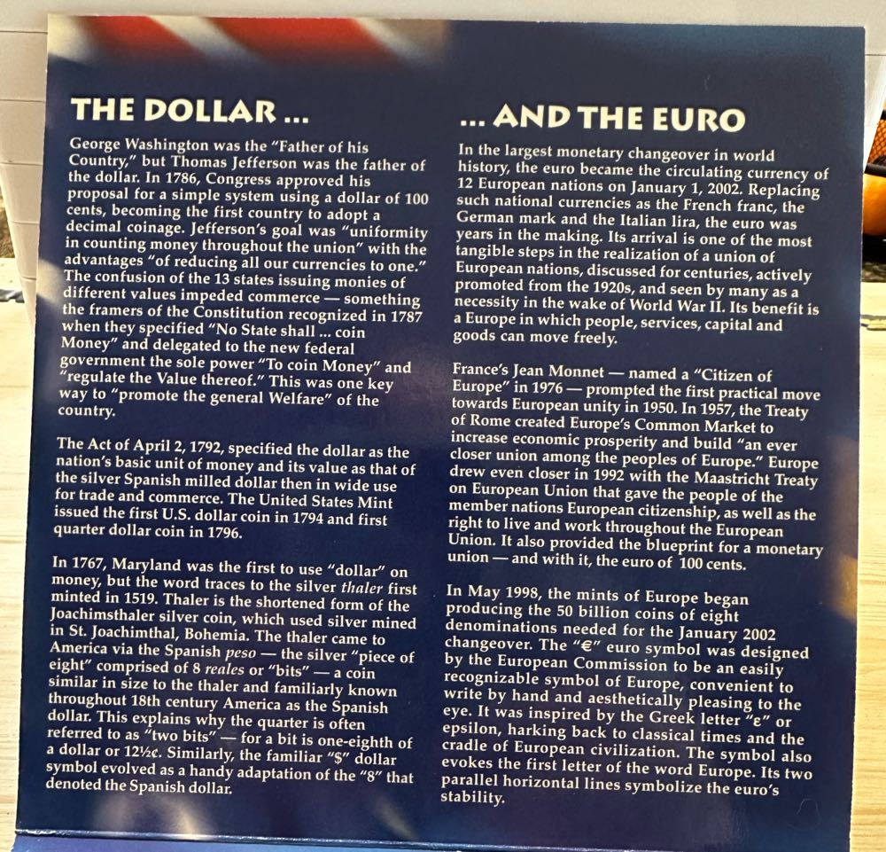 2002 50 State Quarters & Euro Coin Collection  coin collectible - Main Image 4