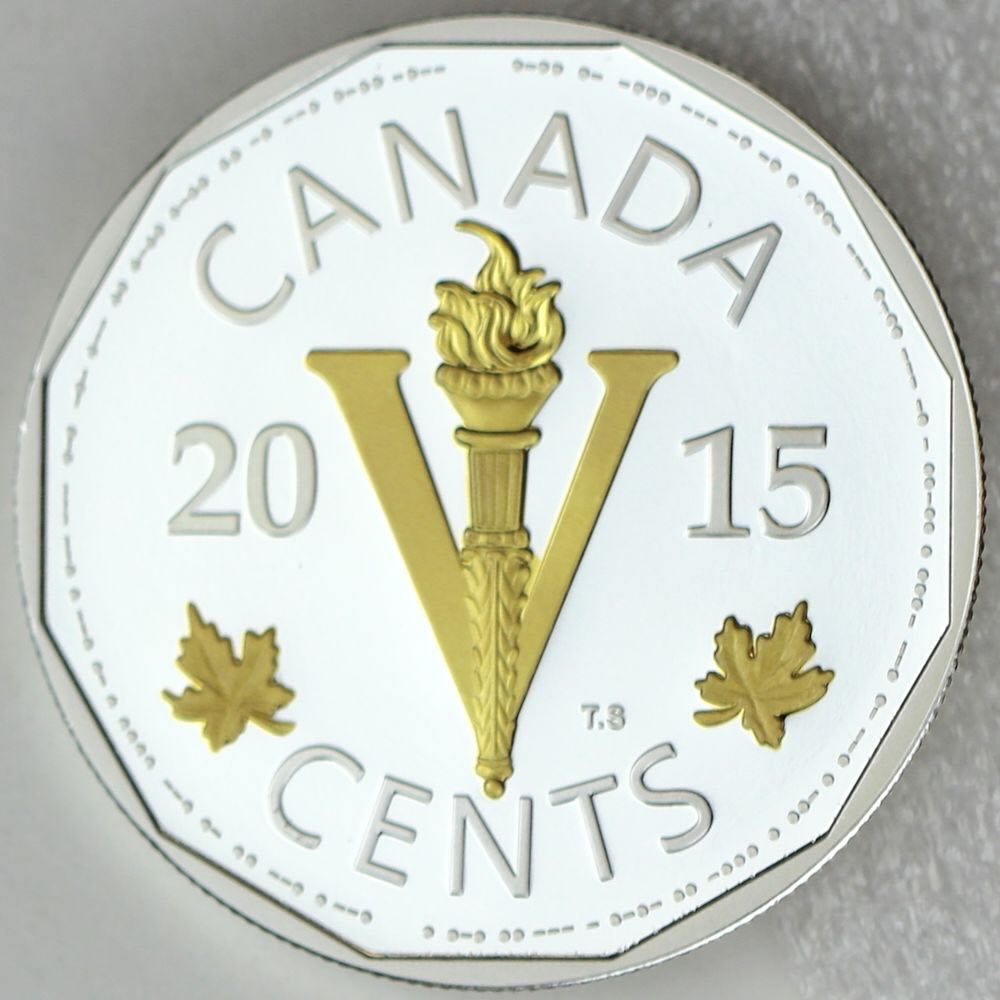 Roll Of Canadian 25 Cent Coins