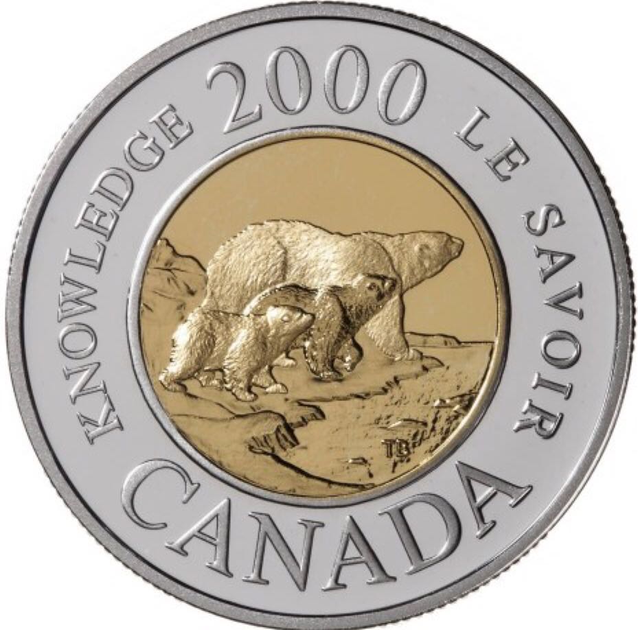 Roll Of Canadian 50 Cent Coins