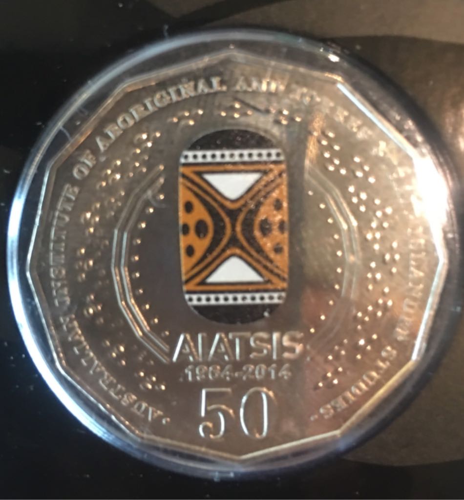 2014 Australia 50 Cent 50th Anniversary Of Aiatsis coin collectible - Main Image 1