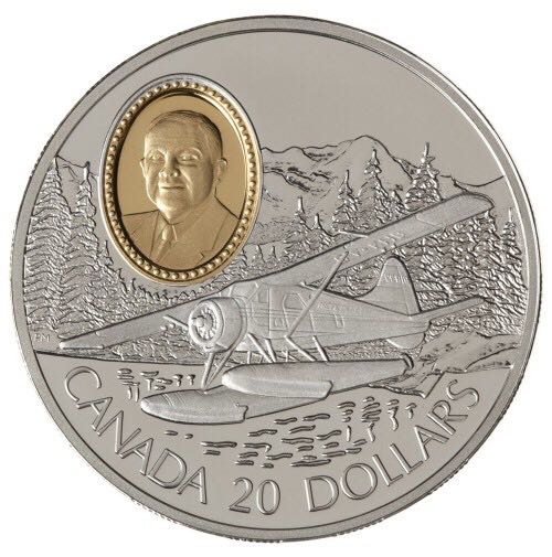 Canadian Aviation 20 Dollars Sterling Silver