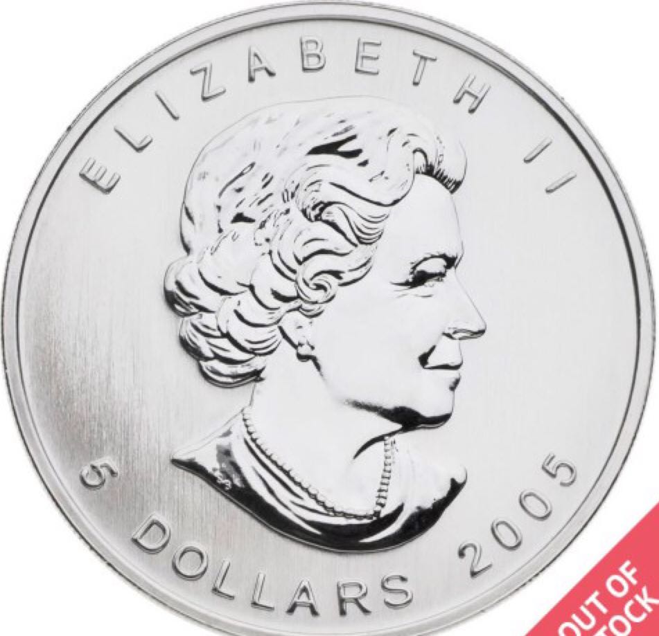 5 Dollars - Silver Maple Leaf 2005  coin collectible - Main Image 2