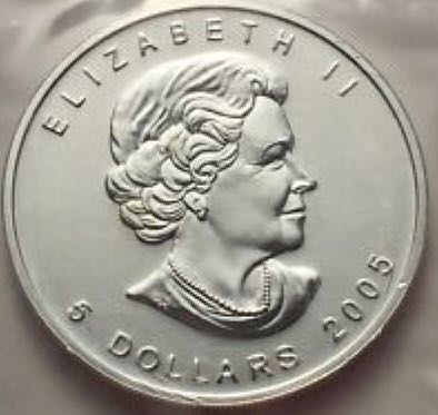 5 Dollars - Silver Maple Leaf With Hologram  coin collectible - Main Image 2