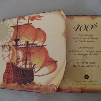 400th Anniversay First French Settlement In North America Collector Card  coin collectible - Main Image 2