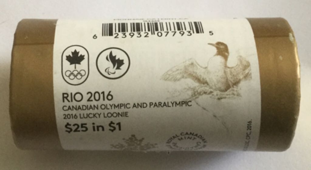 Roll Of Uncirculated 2016 "Rio” Canadian Loonies  coin collectible - Main Image 2
