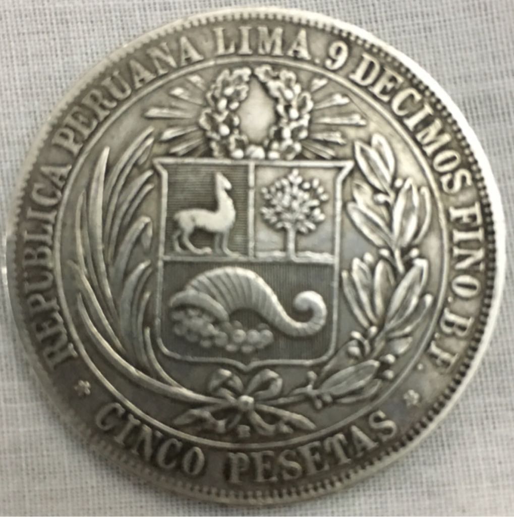 Cinco Pesetas - Head of Ceres  coin collectible - Main Image 2