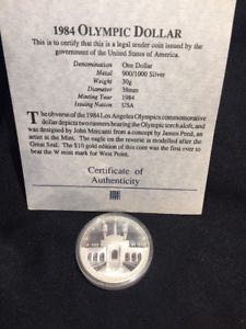 Olympic Silver Dollar  coin collectible - Main Image 2