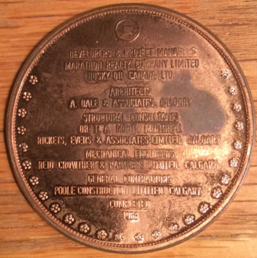 Huskey Tower Token, Calgary Alberta  coin collectible - Main Image 2