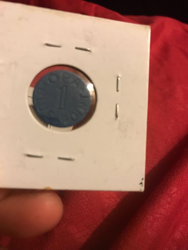 WW 2 Blue Ration Token  coin collectible - Main Image 2