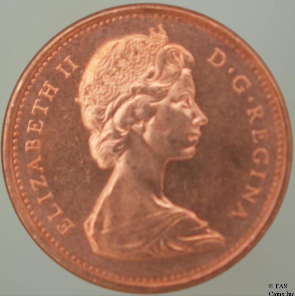 Roll Of Canadian Pennies 1967  coin collectible - Main Image 2