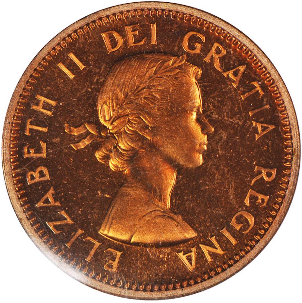 Roll Of Canadian Pennies 1954  coin collectible - Main Image 2