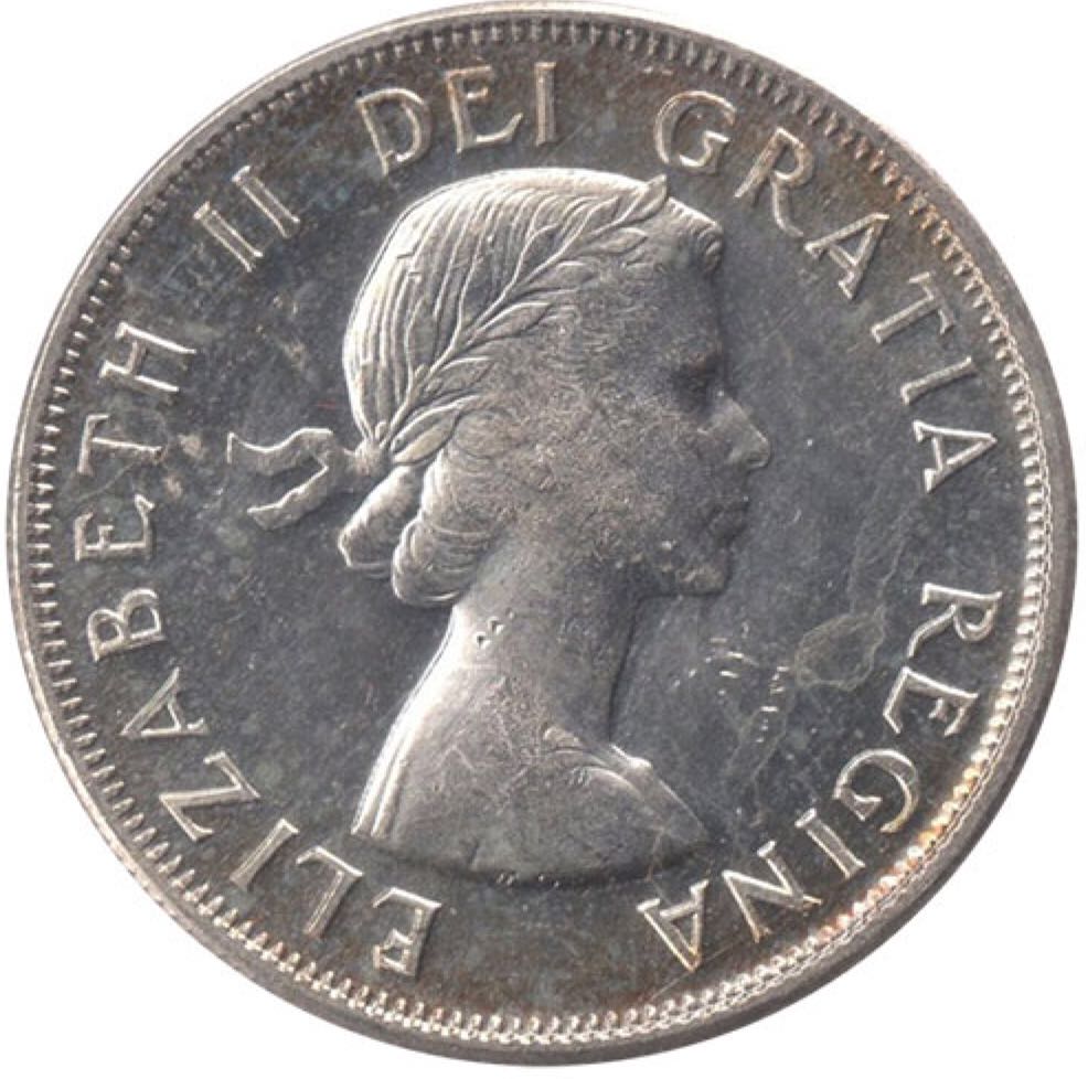 Roll Of Canadian 50 Cent Pieces 1959  coin collectible - Main Image 2